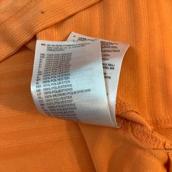 Adidas ClimaCool Short Sleeve Golf Polo Orange Shirt Mens Size Large - Picture 8 of 9